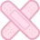 pink x bandage