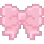 pixel pink bow